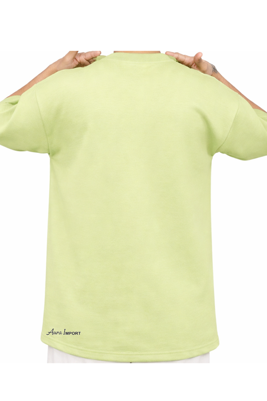 New Kurta Design T-Shirt | DownShoulder Oversized Fit | olive green