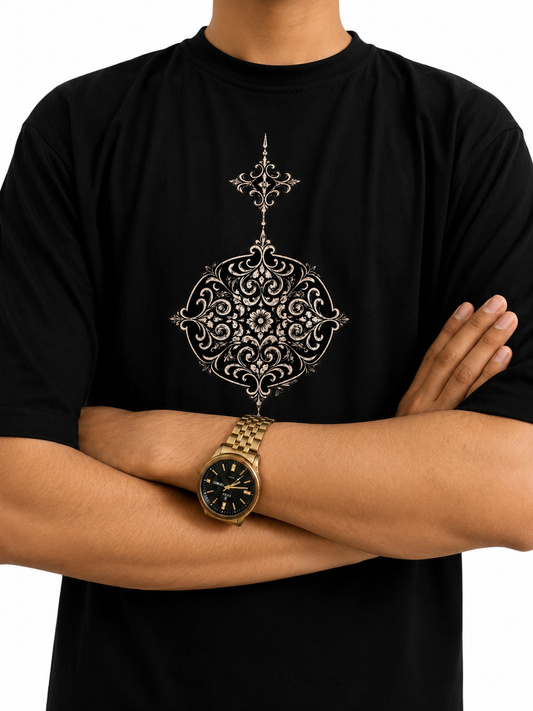 Royal Sigil Oversized T-Shirt (Black)